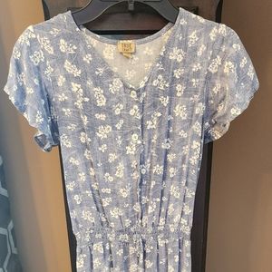 True Craft Denim Look Girls Jumpsuit